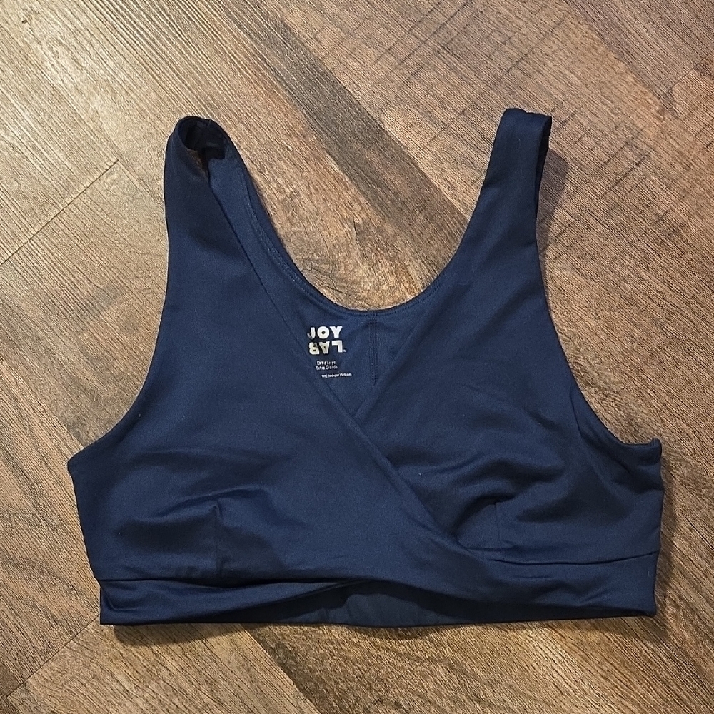 JoyLab Deep Blue Wrap Sports Bra